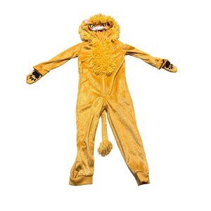 Lion-Themed Kids Pajamas With Hood & Tail By Famjammies - Size 4T - Soft Polyest